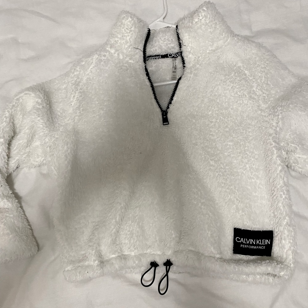 White Calvin Klein Sherpa